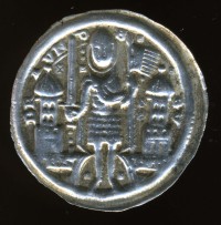 Рис. 1 - Брактеат Оттона I (1170 - 1184). Государственный Эрмитаж